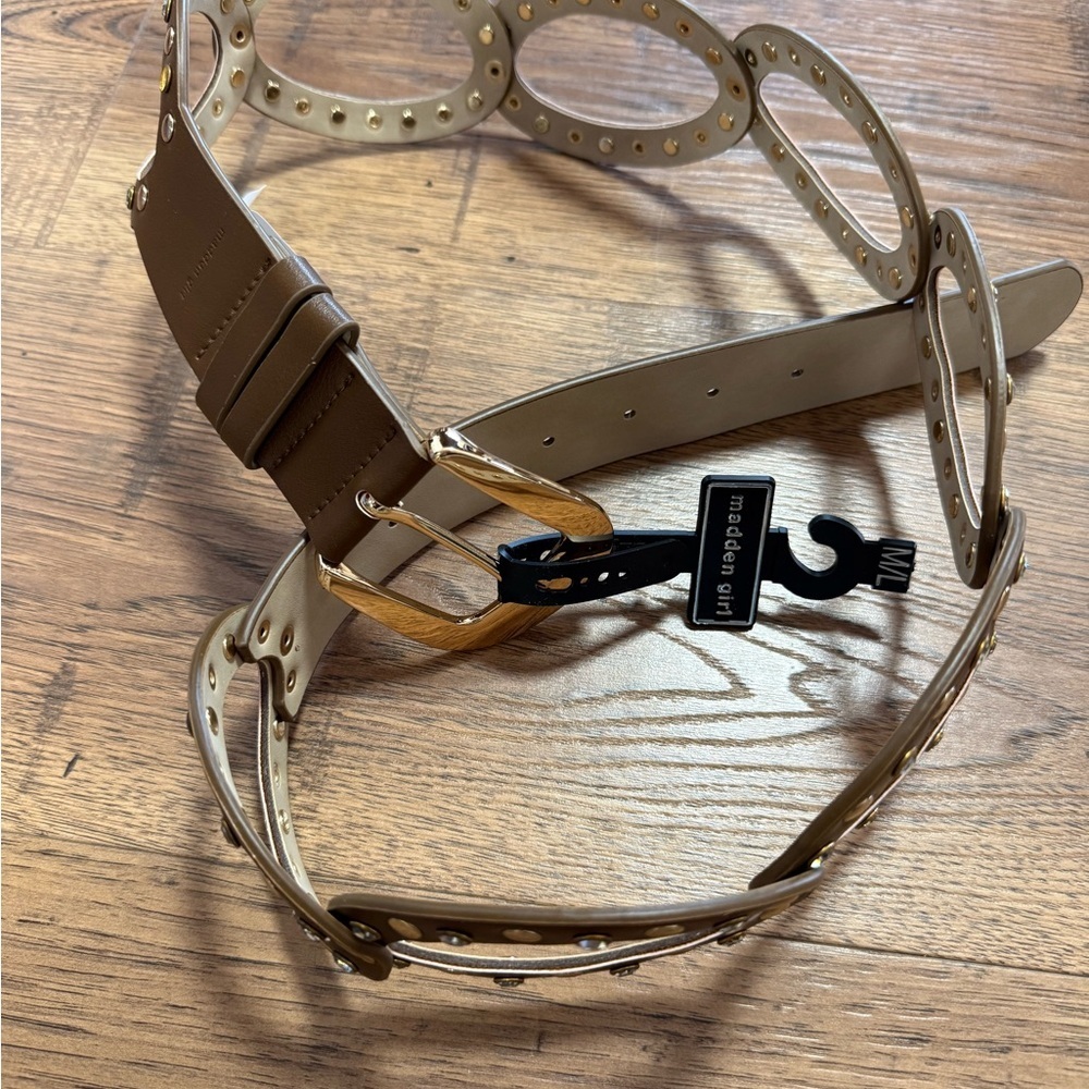 Brown Studded Women's Belt